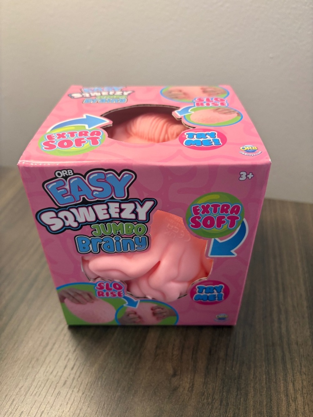 Pink Brain Squishy Stress Toy Jumbo Squeeeze TikTok Viral!